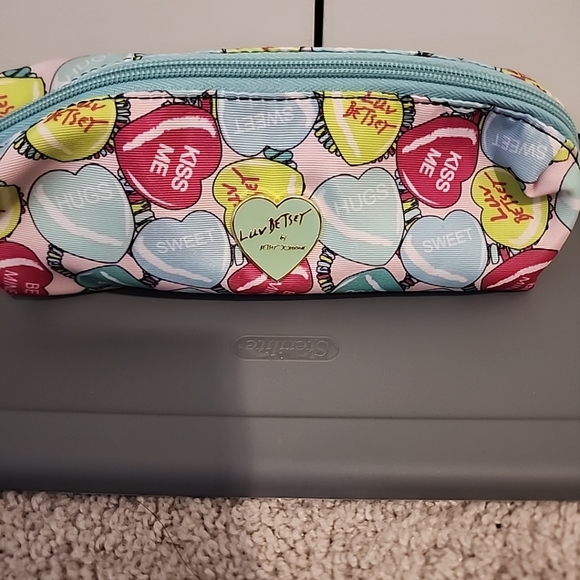 Betsey Johnson Pencil Case Blue/ Multi - Picture 2 of 5